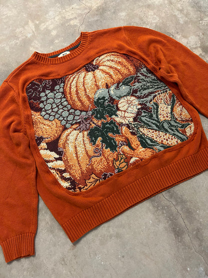 vibrant fall foliage reworked sweater