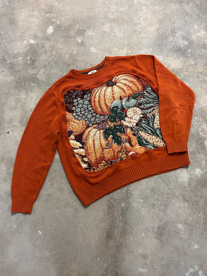 vibrant fall foliage reworked sweater