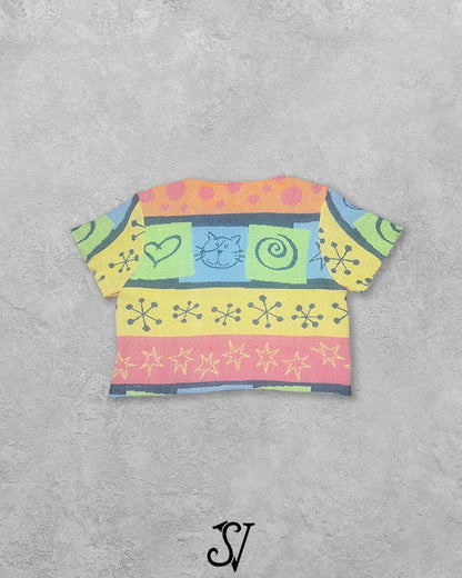 swirly cat blanket shirt